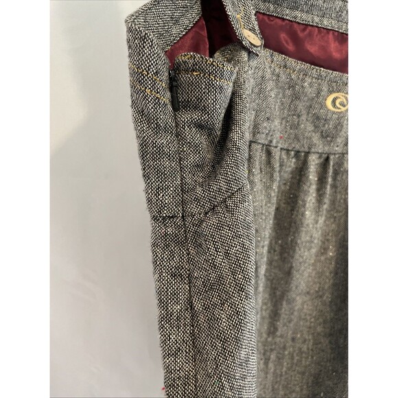 Rip‎ Curl Tweed Overalls Pinafore Babydoll Mini Dress Jumper Tweed Y2K Surfer L - Picture 11 of 11